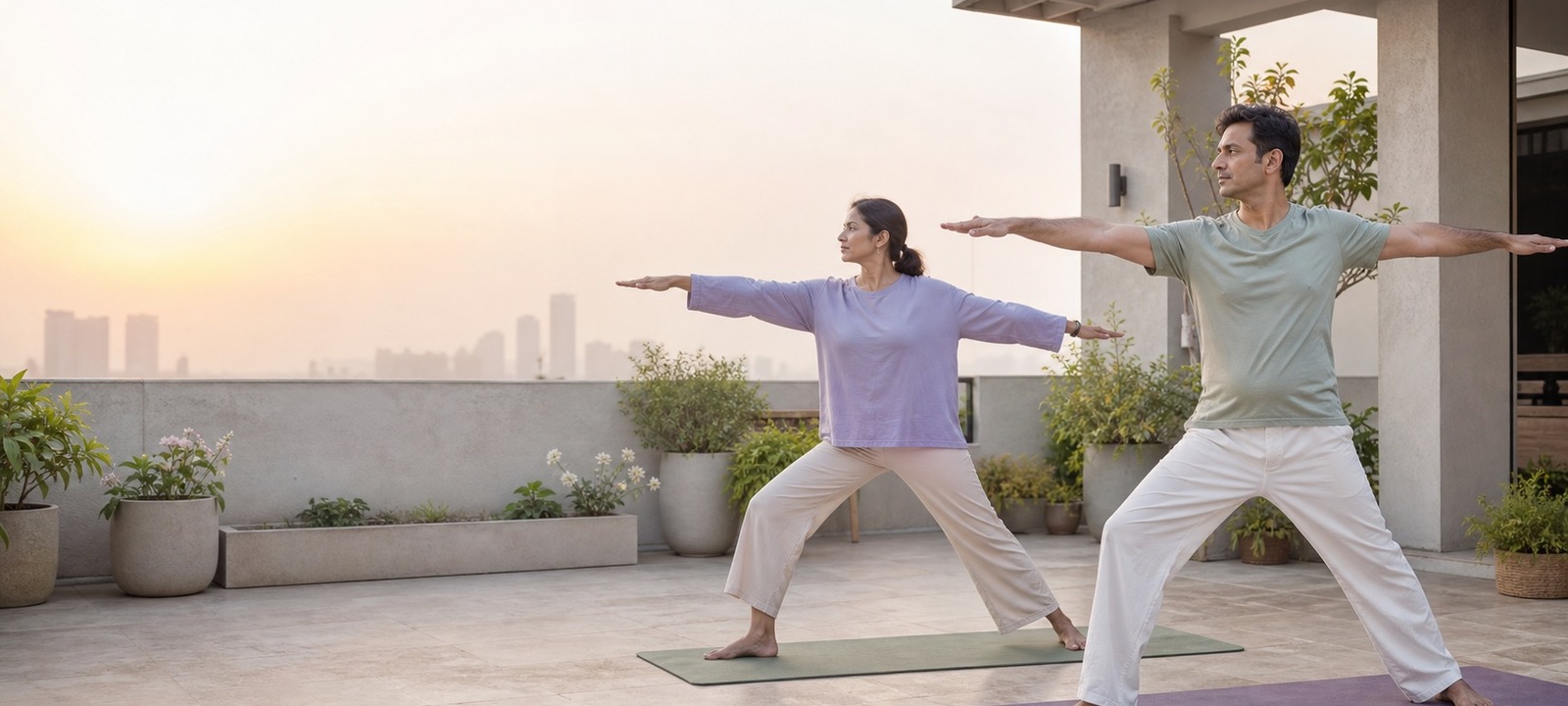 Calm natural setting for a yoga retreat