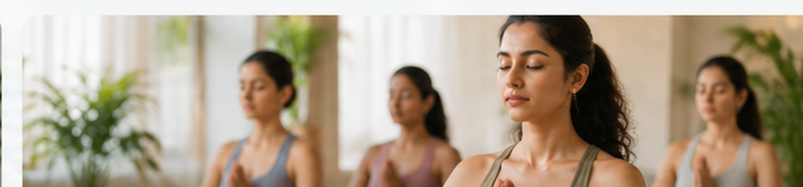 Calm yoga and meditation practice